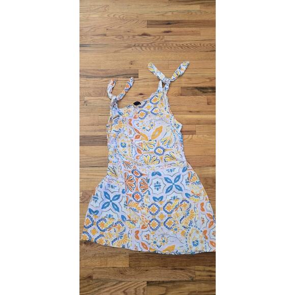 ASOS Design off the shoulder mini linen sundress with knot detail Cream Sz 12 - Picture 8 of 10